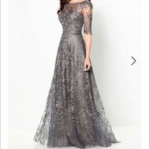 BRAND NEW UNOPENED Montage by Mon Cherie Mother of the Bride charcoal gown